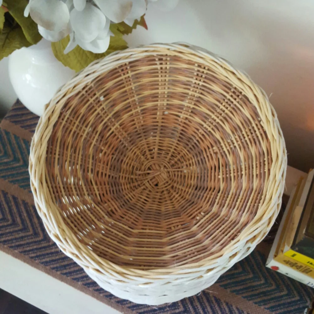 Vintage Hand Woven Lidded Basket
